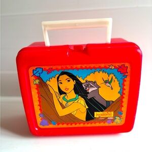 Disney Pocahontas Lunch Box Red Plastic